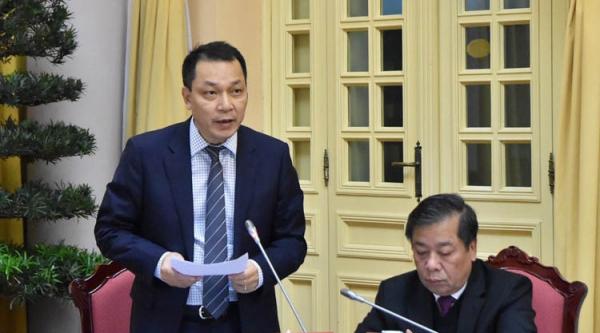 Thứ trưởng Bộ Công Thương Đặng Hoàng An giới thiệu Luật Dầu khí năm 2022  Ảnh Hoàng Ngọc